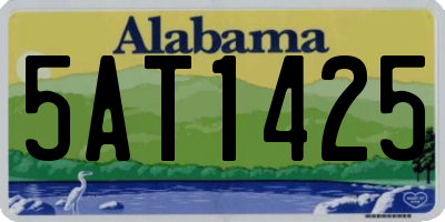 AL license plate 5AT1425