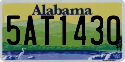 AL license plate 5AT1430