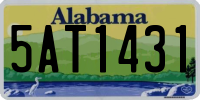 AL license plate 5AT1431
