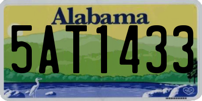 AL license plate 5AT1433
