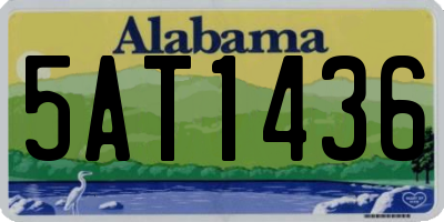 AL license plate 5AT1436