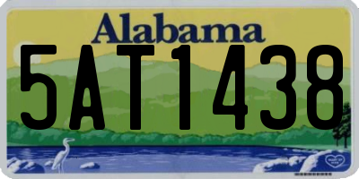 AL license plate 5AT1438
