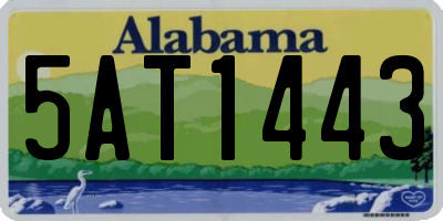 AL license plate 5AT1443