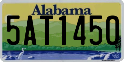 AL license plate 5AT1450