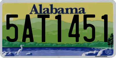 AL license plate 5AT1451