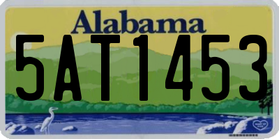 AL license plate 5AT1453