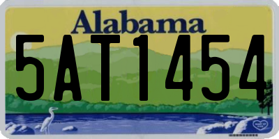 AL license plate 5AT1454