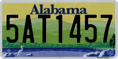 AL license plate 5AT1457