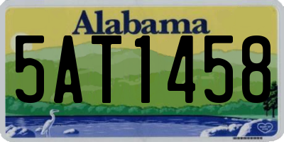 AL license plate 5AT1458