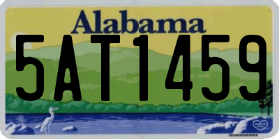 AL license plate 5AT1459