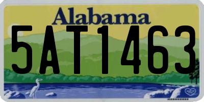 AL license plate 5AT1463