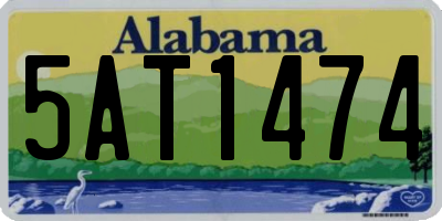 AL license plate 5AT1474