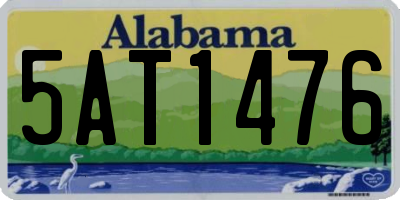 AL license plate 5AT1476