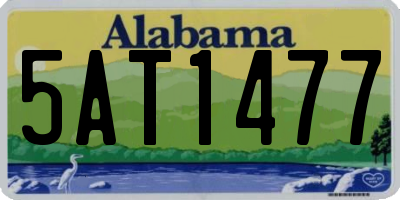 AL license plate 5AT1477