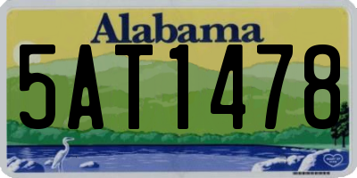AL license plate 5AT1478