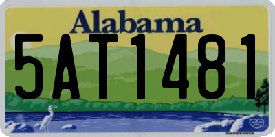 AL license plate 5AT1481