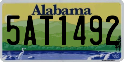 AL license plate 5AT1492