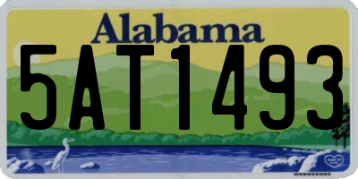 AL license plate 5AT1493