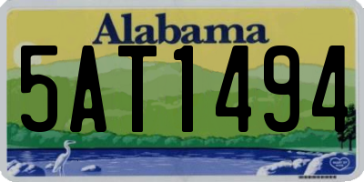 AL license plate 5AT1494