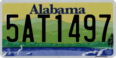AL license plate 5AT1497
