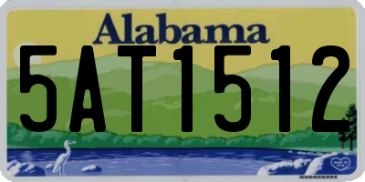 AL license plate 5AT1512