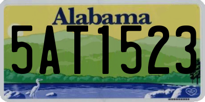 AL license plate 5AT1523