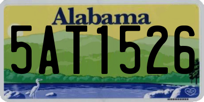AL license plate 5AT1526
