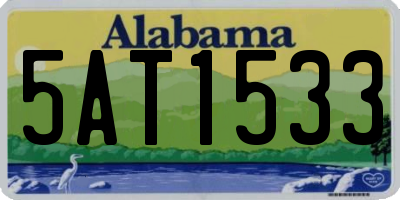 AL license plate 5AT1533