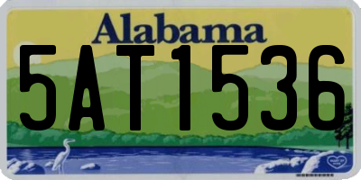 AL license plate 5AT1536