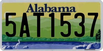 AL license plate 5AT1537