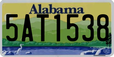AL license plate 5AT1538
