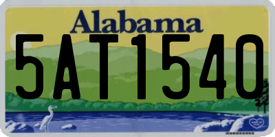 AL license plate 5AT1540