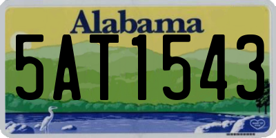 AL license plate 5AT1543