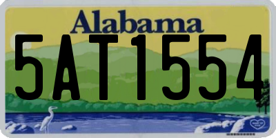 AL license plate 5AT1554