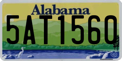 AL license plate 5AT1560