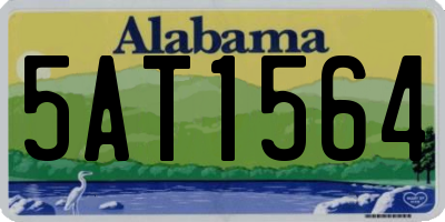 AL license plate 5AT1564