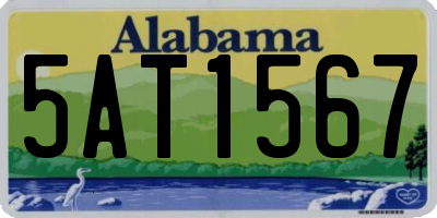 AL license plate 5AT1567