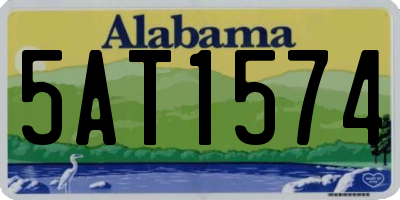 AL license plate 5AT1574
