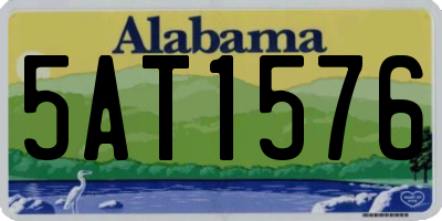 AL license plate 5AT1576