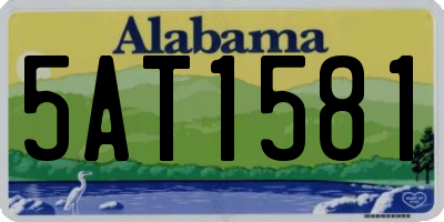 AL license plate 5AT1581