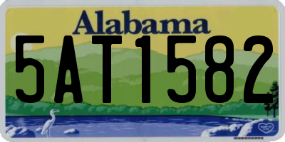 AL license plate 5AT1582