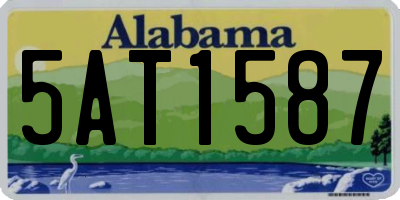 AL license plate 5AT1587