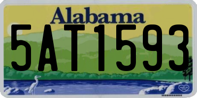 AL license plate 5AT1593