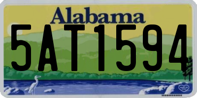 AL license plate 5AT1594