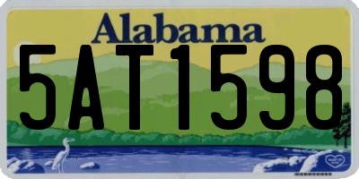 AL license plate 5AT1598