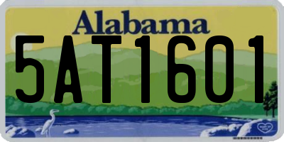 AL license plate 5AT1601