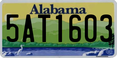 AL license plate 5AT1603