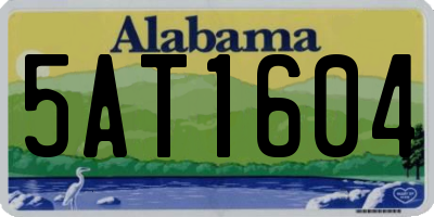 AL license plate 5AT1604