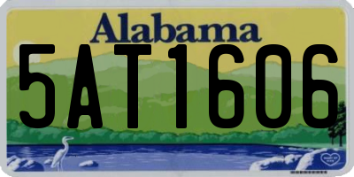AL license plate 5AT1606