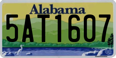 AL license plate 5AT1607